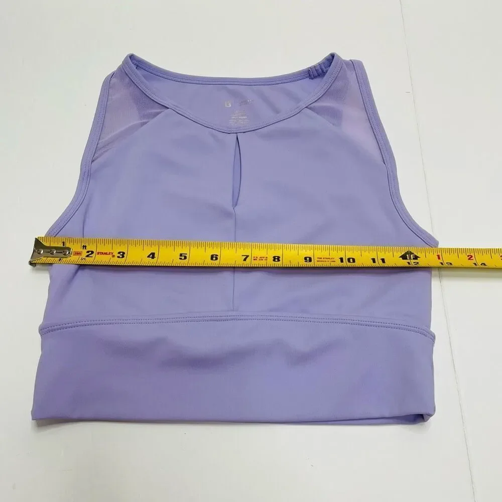 BuffBunny Step Up Crop Lennox Sports Bra Purple Size Small